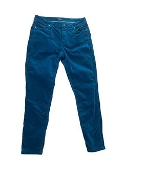J. McLaughlin Pants Stretch Corduroy Straight Leg teal blue women’s size 6